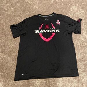 Nike NFL Black Baltimore Ravens Breast Cancer Awareness Top SIZE XL
